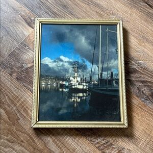 Gold Framed Nautical Wall Art